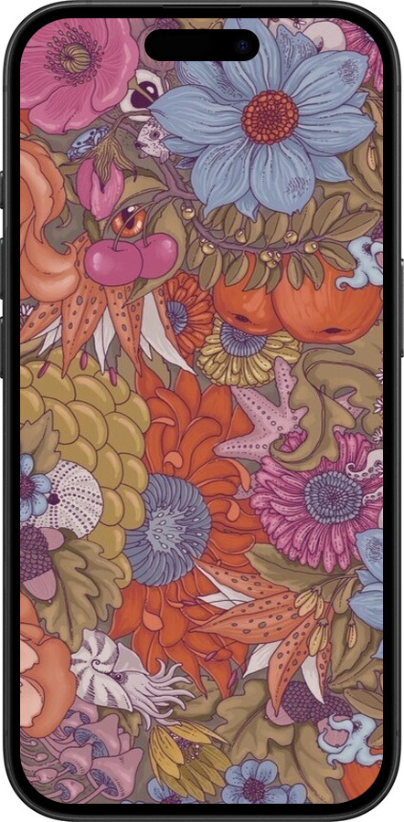 TPU чехол Абстрактні  квіти для Apple iPhone 16 - 6526b-3709 изображение 