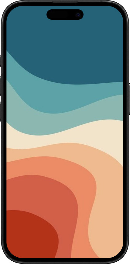 TPU чехол В стиле ретро с волнами для Apple iPhone 16 - 6531b-3709 изображение 