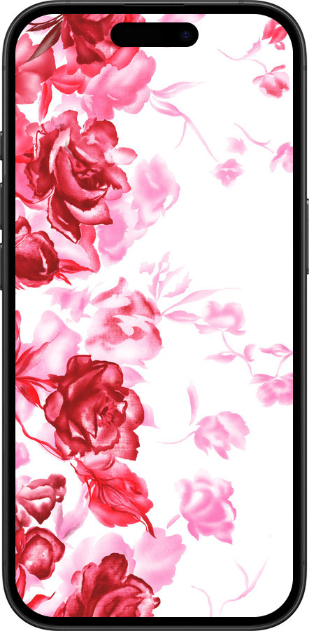 TPU чехол Намальовані троянди для Apple iPhone 16 - 724b-3709 изображение 