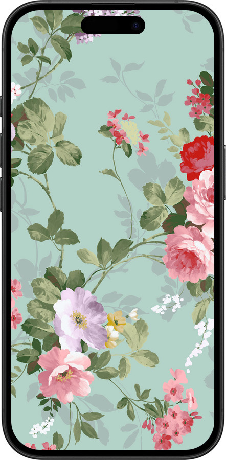 TPU чехол Квіткові шпалери 2 для Apple iPhone 16 - 862b-3709 изображение 