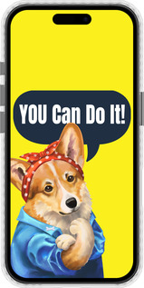Чохол Bumper чехол чехол с корги You Can Do It для Apple iPhone 16 - 6184pc-3709 изображение 