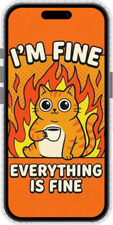 Чохол Bumper чехол Funny Cat для Apple iPhone 16 - 6786pc-3709 изображение 