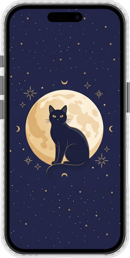 Чохол Bumper чехол Cute Cat Celestial/Witchy для Apple iPhone 16 - 6787pc-3709 изображение 