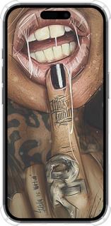 Силикон с усиленными углами чехол Swag-girl для Apple iPhone 16 - 4124sp-3709 изображение 