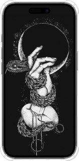 Силикон с усиленными углами чехол Змея в руке для Apple iPhone 16 - 4149sp-3709 изображение 