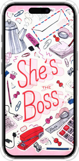 Силикон с усиленными углами чехол she's the  boss для Apple iPhone 16 - 4254sp-3709 изображение 
