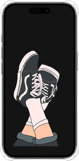 Силикон с усиленными углами чехол Кеды для Apple iPhone 16 - 4265sp-3709 изображение 