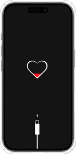 Силикон с усиленными углами чехол Подзарядка сердца для Apple iPhone 16 - 4274sp-3709 изображение 