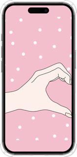 Силикон с усиленными углами чехол Половинка сердца для Apple iPhone 16 - 4340sp-3709 изображение 