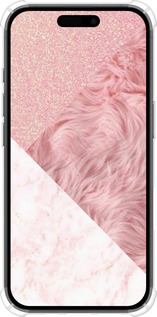 Силіконовий протиударний с посиленими кутами чехол Рожеві текстури для Apple iPhone 16 - 4343sp-3709 изображение 