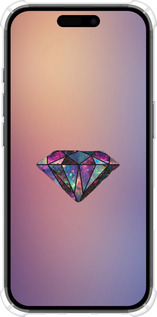 Силикон с усиленными углами чехол Диамант для Apple iPhone 16 - 4352sp-3709 изображение 
