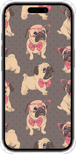 Силіконовий протиударний с посиленими кутами чехол мопсики 2 для Apple iPhone 16 - 4362sp-3709 изображение 