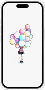 Силикон с усиленными углами чехол Шарики для Apple iPhone 16 - 4387sp-3709 изображение 