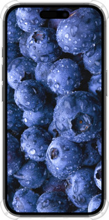 Силикон с усиленными углами чехол Голубика для Apple iPhone 16 - 4459sp-3709 изображение 