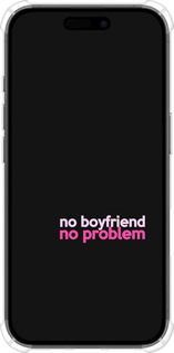 Силикон с усиленными углами чехол no boyfriend no problem для Apple iPhone 16 - 4549sp-3709 изображение 