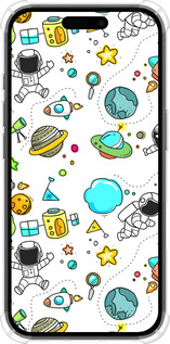 Силикон с усиленными углами чехол Космос для Apple iPhone 16 - 4735sp-3709 изображение 