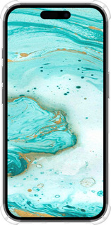 Силикон с усиленными углами чехол Мраморный для Apple iPhone 16 - 4895sp-3709 изображение 