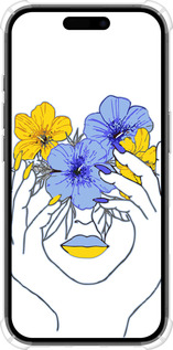Силикон с усиленными углами чехол Девушка v4 для Apple iPhone 16 - 5276sp-3709 изображение 