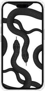 Силикон с усиленными углами чехол Змеи для Apple iPhone 16 - 5473sp-3709 изображение 