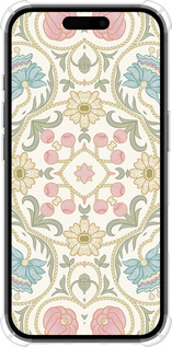 Силіконовий протиударний с посиленими кутами чехол Квітковий орнамент v2 для Apple iPhone 16 - 5513sp-3709 изображение 