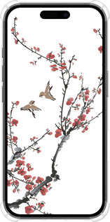 Силикон с усиленными углами чехол Сакура v2 для Apple iPhone 16 - 5538sp-3709 изображение 
