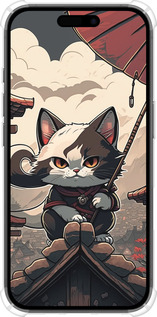 Силикон с усиленными углами чехол Япония - кот на крыше для Apple iPhone 16 - 5582sp-3709 изображение 