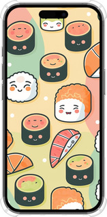 Силикон с усиленными углами чехол Суши паттерн для Apple iPhone 16 - 5583sp-3709 изображение 