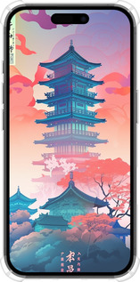 Силикон с усиленными углами чехол Япония монастырь для Apple iPhone 16 - 5590sp-3709 изображение 