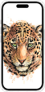 Силикон с усиленными углами чехол Леопард v2 для Apple iPhone 16 - 5606sp-3709 изображение 