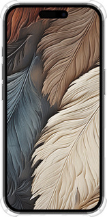 Силикон с усиленными углами чехол Листья в стиле бохо для Apple iPhone 16 - 5643sp-3709 изображение 