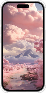 Силикон с усиленными углами чехол Розовые облака для Apple iPhone 16 - 5660sp-3709 изображение 