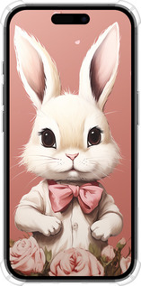 Силикон с усиленными углами чехол Зайчик для Apple iPhone 16 - 5669sp-3709 изображение 
