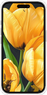 Силикон с усиленными углами чехол Желтые тюльпаны для Apple iPhone 16 - 5991sp-3709 изображение 