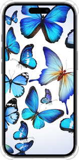Силикон с усиленными углами чехол Бабочки для Apple iPhone 16 - 6023sp-3709 изображение 