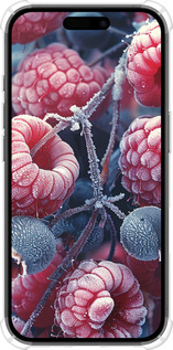 Силіконовий протиударний с посиленими кутами чехол Морозні ягоди для Apple iPhone 16 - 6033sp-3709 изображение 