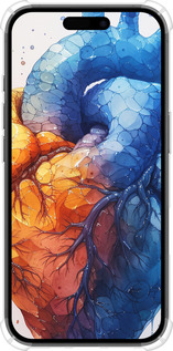 Силикон с усиленными углами чехол Арт-сердце для Apple iPhone 16 - 6034sp-3709 изображение 