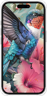 Силикон с усиленными углами чехол Сказочная колибри для Apple iPhone 16 - 6051sp-3709 изображение 