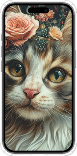Силикон с усиленными углами чехол Cats and flowers для Apple iPhone 16 - 6069sp-3709 изображение 