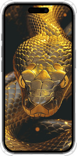 Силіконовий протиударний с посиленими кутами чехол Golden snake для Apple iPhone 16 - 6072sp-3709 изображение 