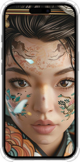 Силикон с усиленными углами чехол Взгляд души самурая для Apple iPhone 16 - 6076sp-3709 изображение 