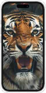 Силикон с усиленными углами чехол Тигровое величие для Apple iPhone 16 - 6080sp-3709 изображение 