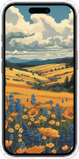 Силикон с усиленными углами чехол Украинское поле для Apple iPhone 16 - 6082sp-3709 изображение 