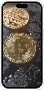 Силикон с усиленными углами чехол Вулканический Bitcoin для Apple iPhone 16 - 6092sp-3709 изображение 
