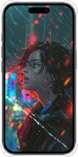 Силикон с усиленными углами чехол Ночные огни для Apple iPhone 16 - 6096sp-3709 изображение 