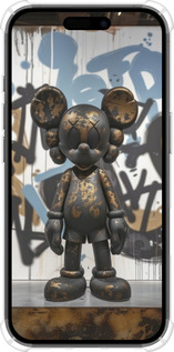 Силіконовий протиударний с посиленими кутами чехол Bronze kaws v2 для Apple iPhone 16 - 6098sp-3709 изображение 