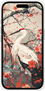 Силикон с усиленными углами чехол Аист в цвету сакуры для Apple iPhone 16 - 6109sp-3709 изображение 