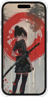 Силикон с усиленными углами чехол Сумерки воина: Танец с катаной для Apple iPhone 16 - 6123sp-3709 изображение 