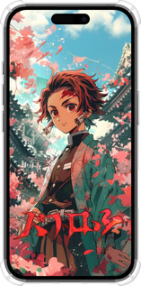 Силикон с усиленными углами чехол Tanjiro Kamado для Apple iPhone 16 - 6132sp-3709 изображение 