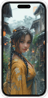 Силикон с усиленными углами чехол Anime-girl для Apple iPhone 16 - 6133sp-3709 изображение 