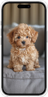 Силикон с усиленными углами чехол Mini-maltipoo для Apple iPhone 16 - 6158sp-3709 изображение 
